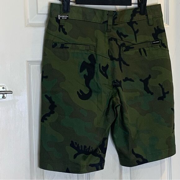 Volcom Camo Flat Front Short Vmonty Stretch 22  Size 28 - Picture 4 of 13